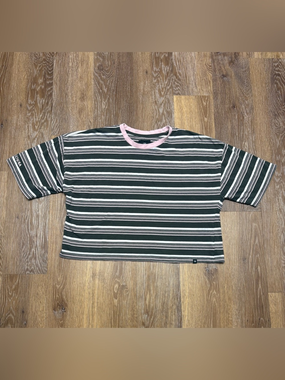 DC Green and Pink Striped Kids Tee